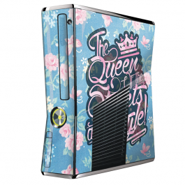 Queen of the Streets - Floral Blue - Xbox 360 Slim Skin