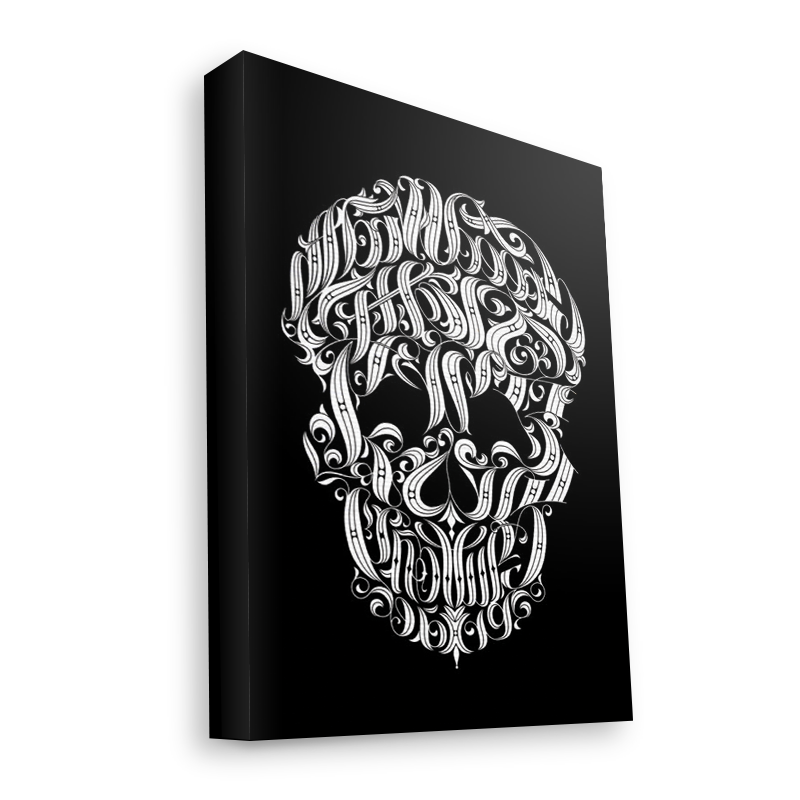 Ribbon Cranium - Canvas Art 35x30