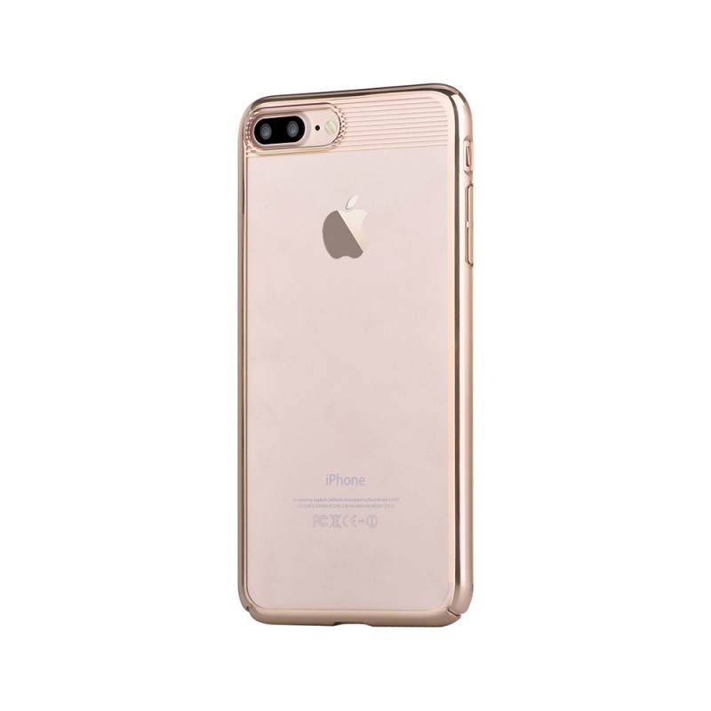 Brightness Champagne Gold - Comma iPhone 7 Plus / iPhone 8 Plus Carcasa (electroplacat, protectie 360°)