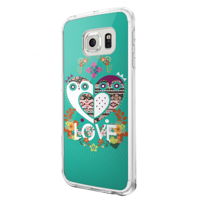 Owl Love - Samsung Galaxy S6 Carcasa Plastic Premium
