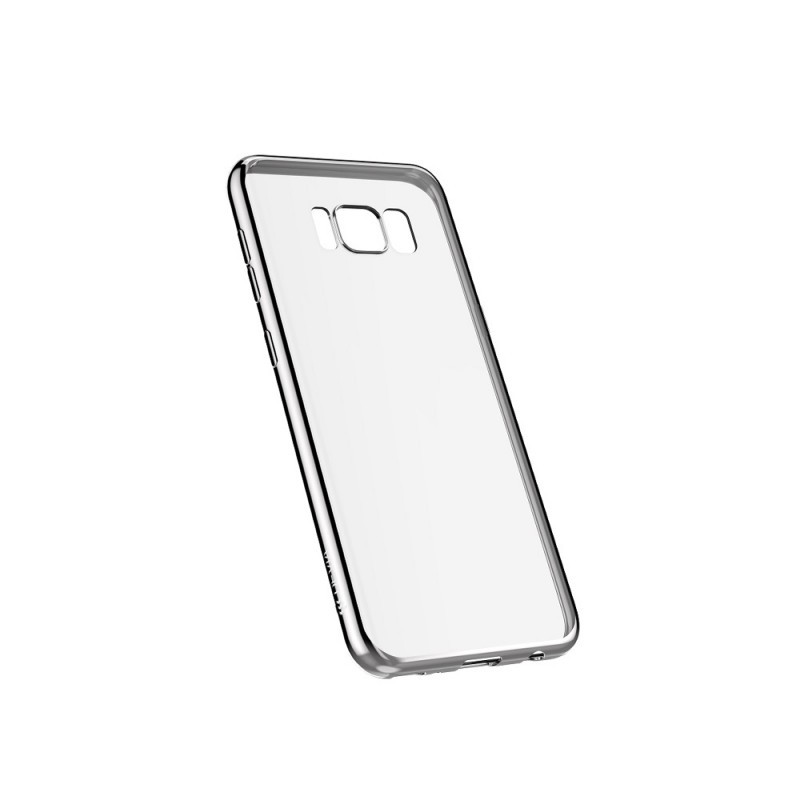 Devia Glitter Soft Silver - Samsung Galaxy S8 Plus Carcasa Silicon (margini electroplacate)