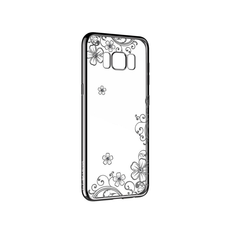 Devia Joyous Gun Black - Samsung Galaxy S8 Carcasa Silicon (Cristale Swarovski®, electroplacat)