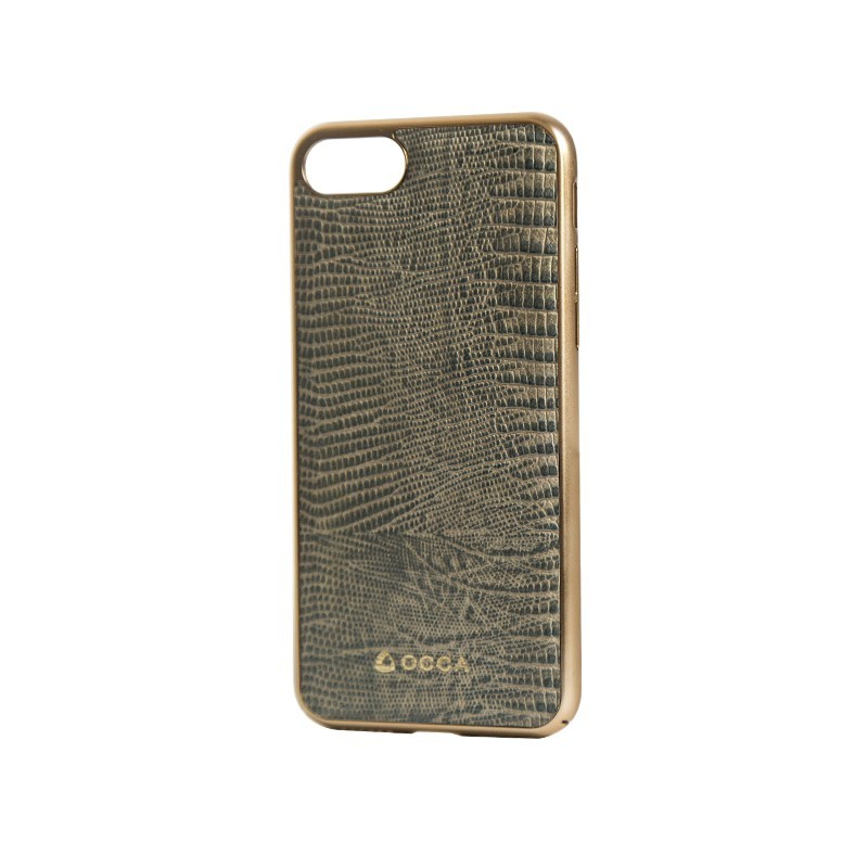 Occa Lizard Gray - iPhone 7 Carcasa Piele (piele naturala, protectie margine 360°)