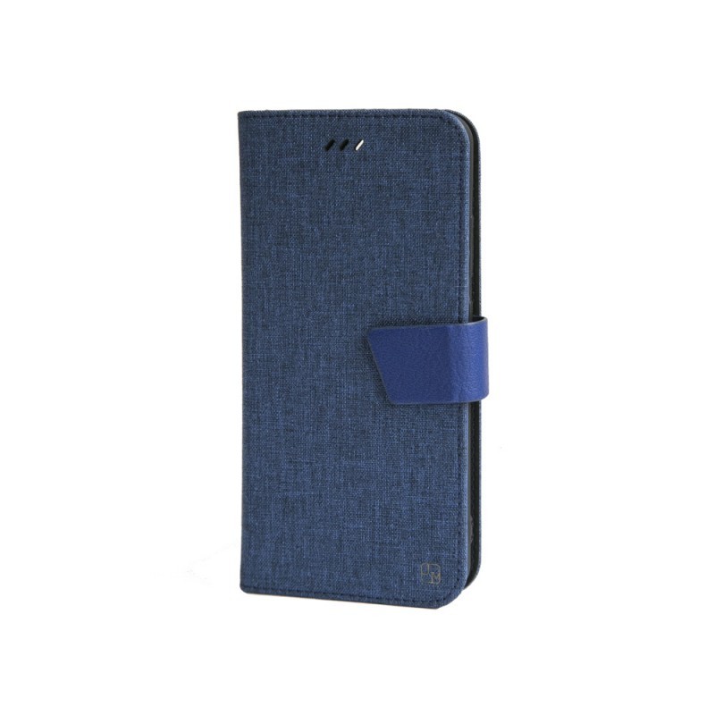 Just Must Linen Navy - Huawei P10 Husa Book (material textil cu silicon in interior)