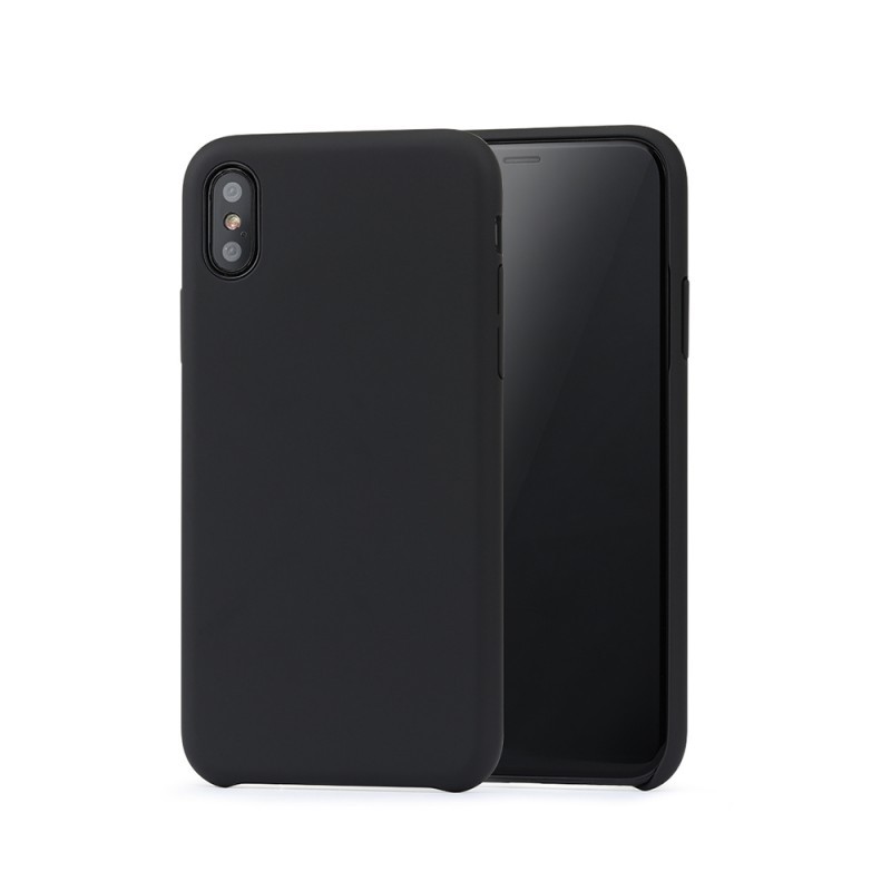 Meleovo Pure Gear II Black - iPhone X Carcasa (culoare metalizata fina, interior piele intoarsa)