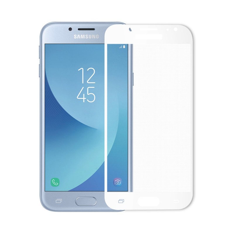 Folie Meleovo Sticla Full Cover White (2.5D, 9H, oleophobic) - Samsung Galaxy J3 (2017)