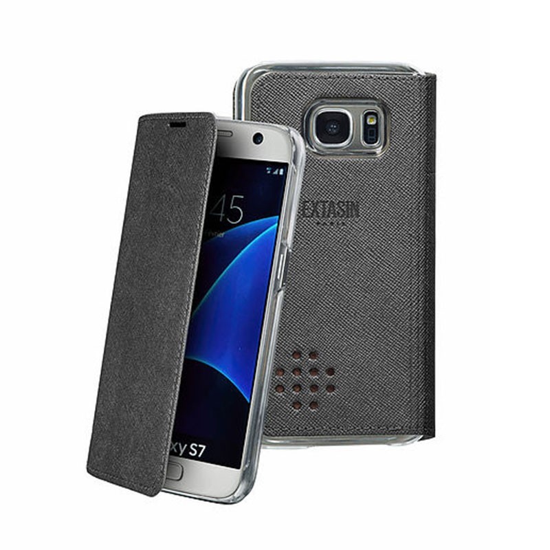 Extasin Perfumable Deep Black - Samsung Galaxy S7 Husa Book Neagra