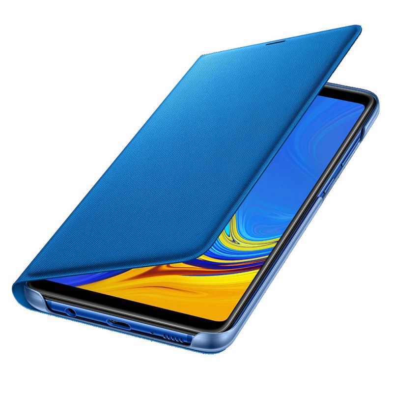 Samsung Wallet Cover Blue - Samsung Galaxy A9 (2018) Husa Book Albastra
