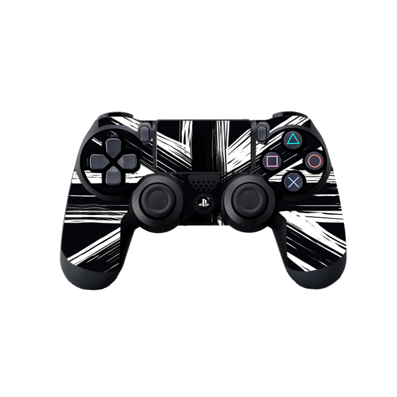 Black UK Flag - PS4 Dualshock Controller Skin