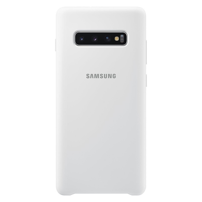 Samsung Silicone Cover White - Samsung Galaxy S10 Plus Carcasa Silicon