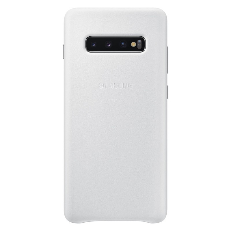 Samsung Leather Cover White - Samsung Galaxy S10 Plus Husa Book