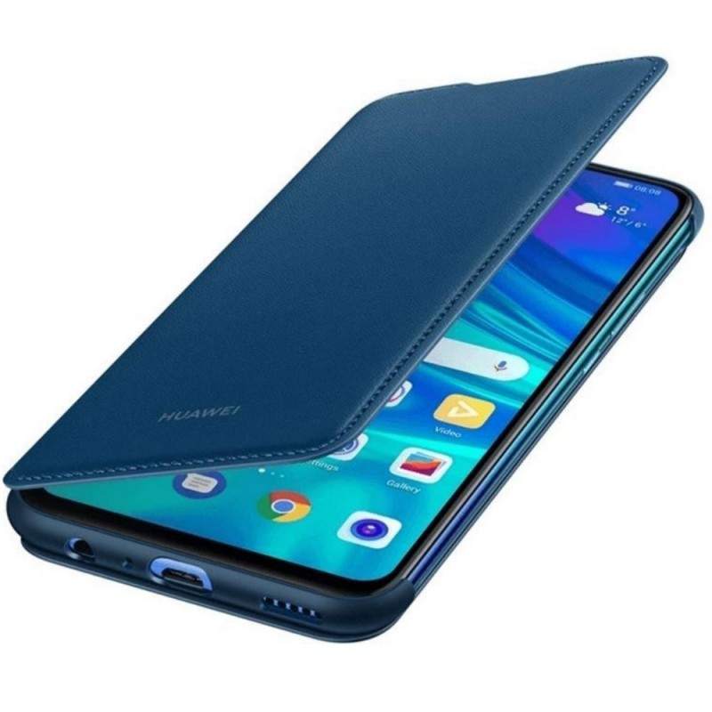 Huawei Book Wallet Cover Blue - Huawei P Smart (2019) Husa Book