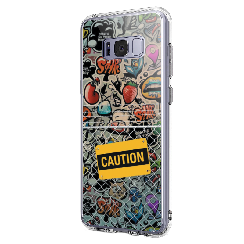 Caution! - Samsung Galaxy S8 Plus Carcasa Transparenta Silicon