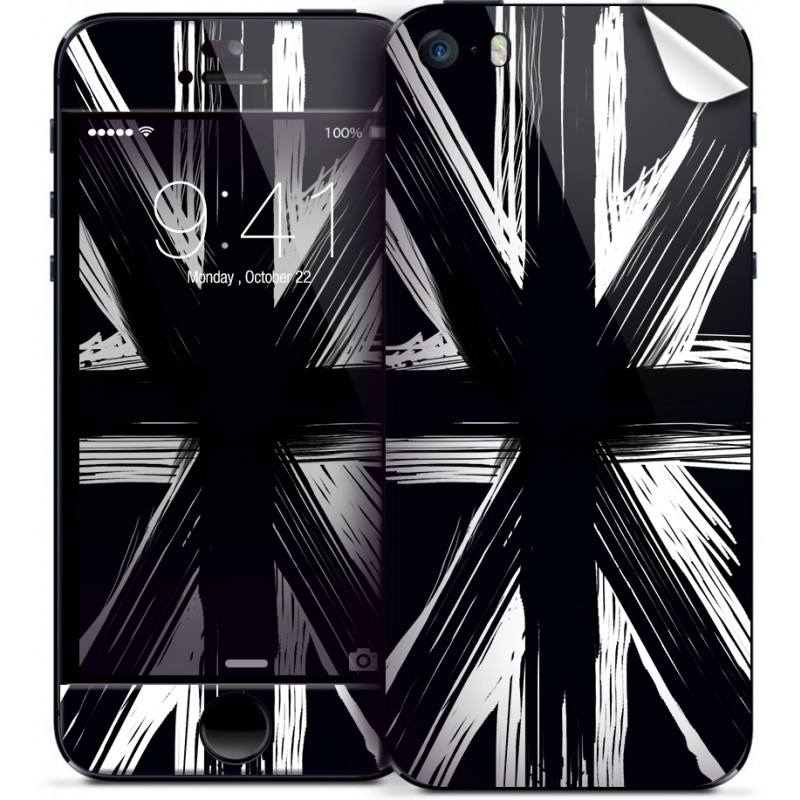 Black UK Flag - iPhone 5C Skin