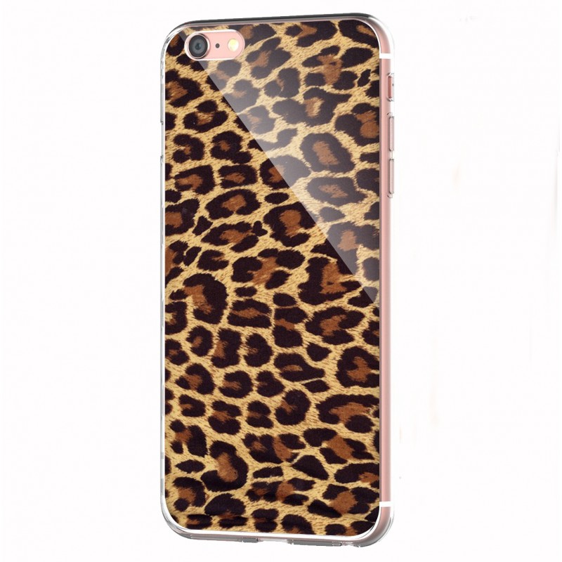 Leopard Print - iPhone 6 Carcasa Transparenta Silicon