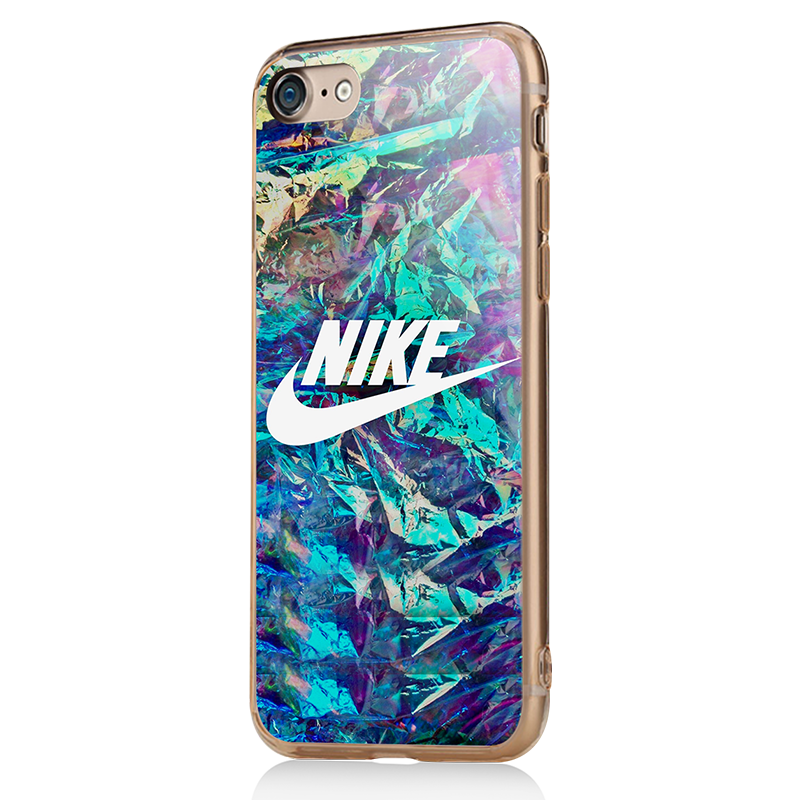Glitchy Nike - iPhone 7 / iPhone 8 Carcasa Transparenta Silicon