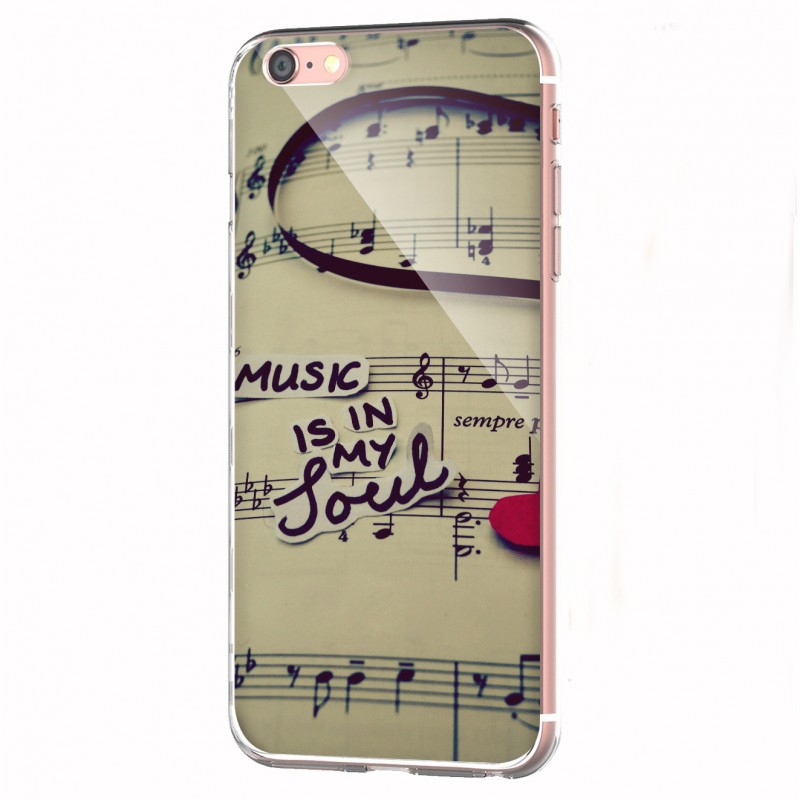 Soul Music - iPhone 6 Carcasa Transparenta Silicon