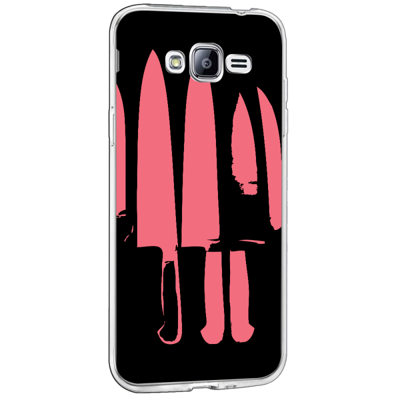 Pink Knife - Samsung Galaxy J3 Carcasa Transparenta Silicon