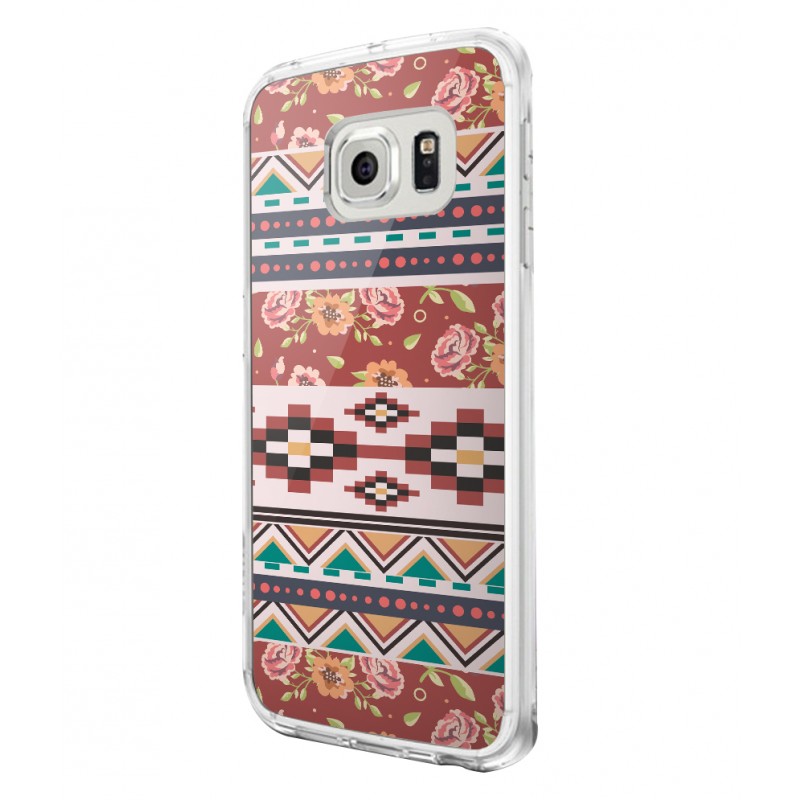 Floral Aztec - Samsung Galaxy S6 Carcasa Plastic Premium 