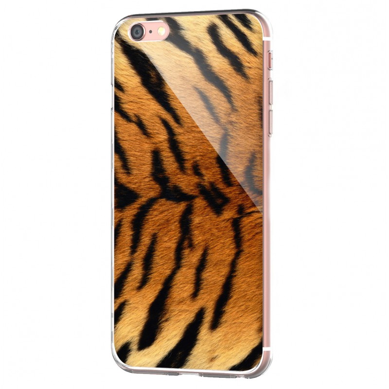 Tiger Fur - iPhone 6 Carcasa Transparenta Silicon