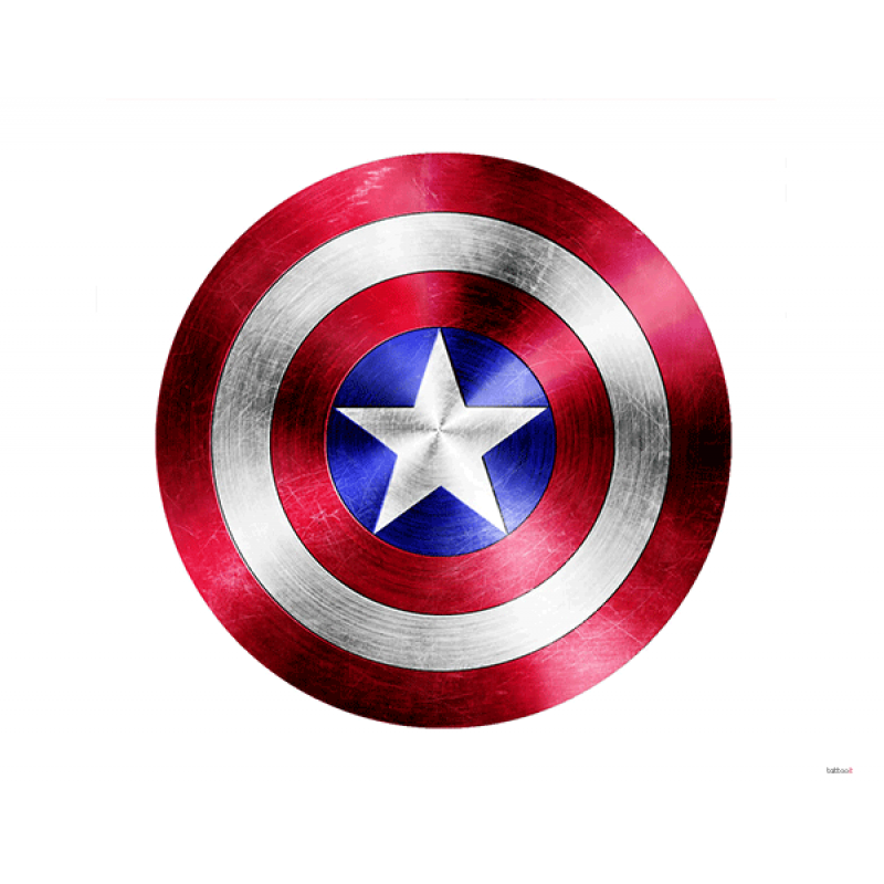 Captain America Logo - iPhone 6 Plus Husa  Neagra Piele Eco