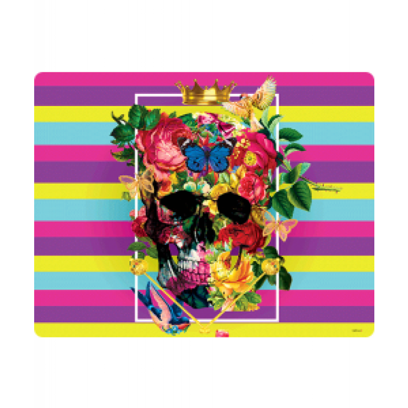 Floral Explosion Skull - Samsung Galaxy S3 Carcasa Transparenta Plastic