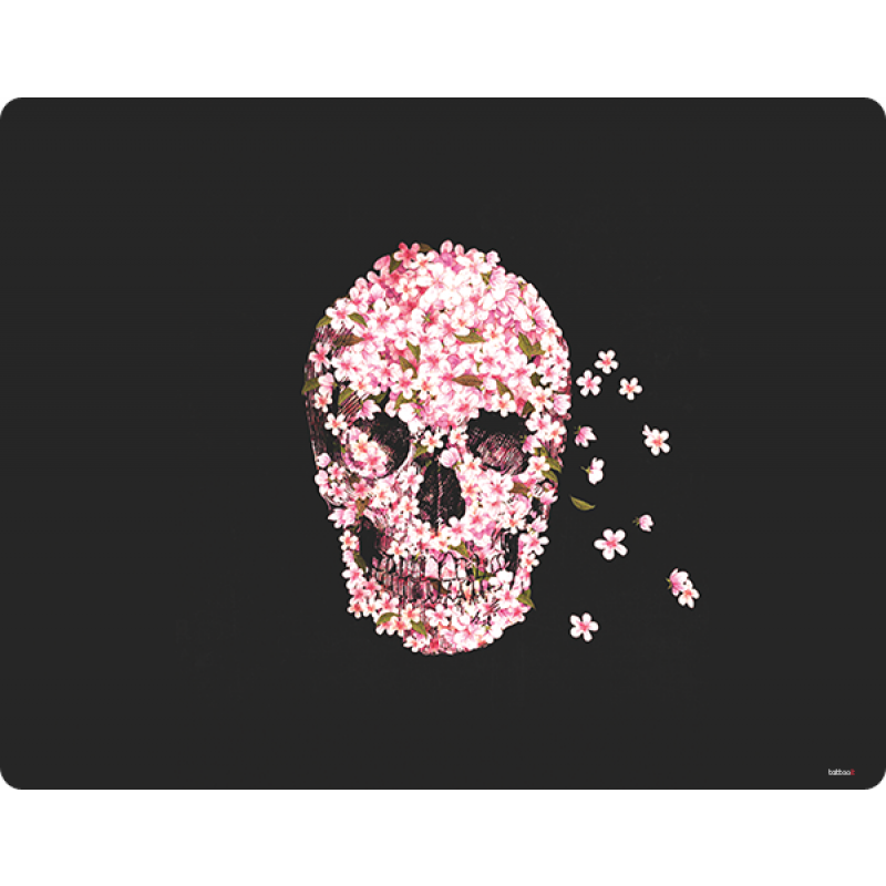 Cherry Blossom Skull - iPhone 6 Husa Book Alba Piele Eco
