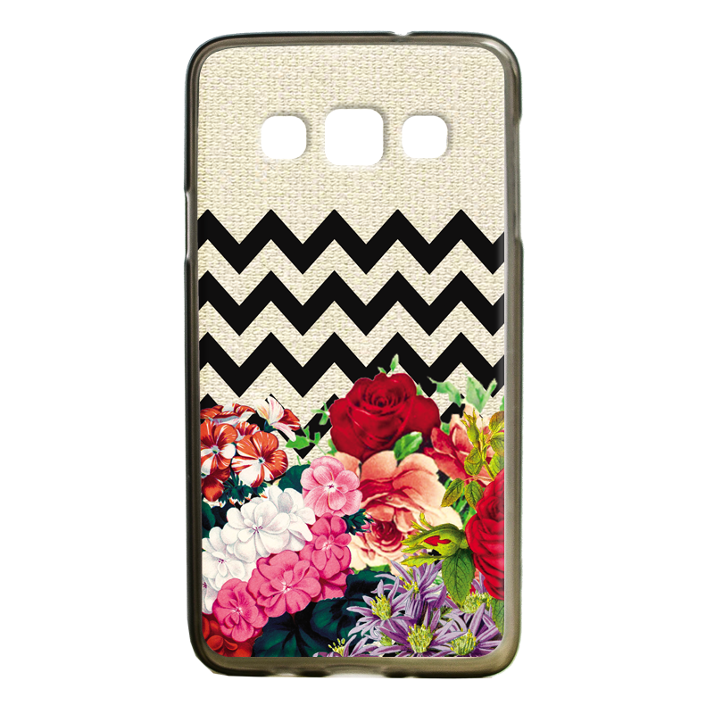 Floral Contrast - Samsung Galaxy A3 Carcasa Silicon Premium