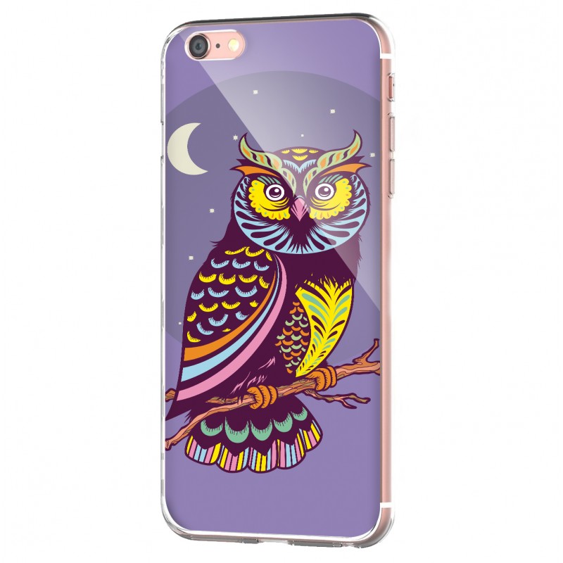 Purple Nights - iPhone 6 Carcasa Transparenta Silicon