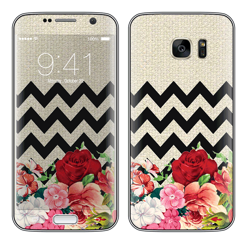 Floral Contrast - Samsung Galaxy S7 Edge Skin  
