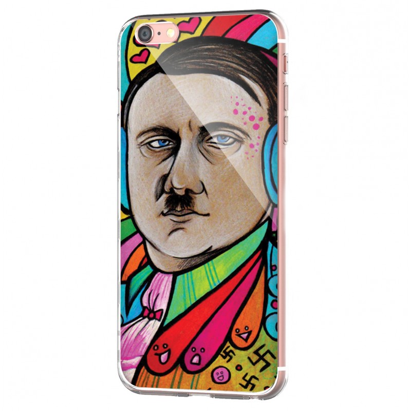 Hitler Meets Colors - iPhone 6 Carcasa Transparenta Silicon
