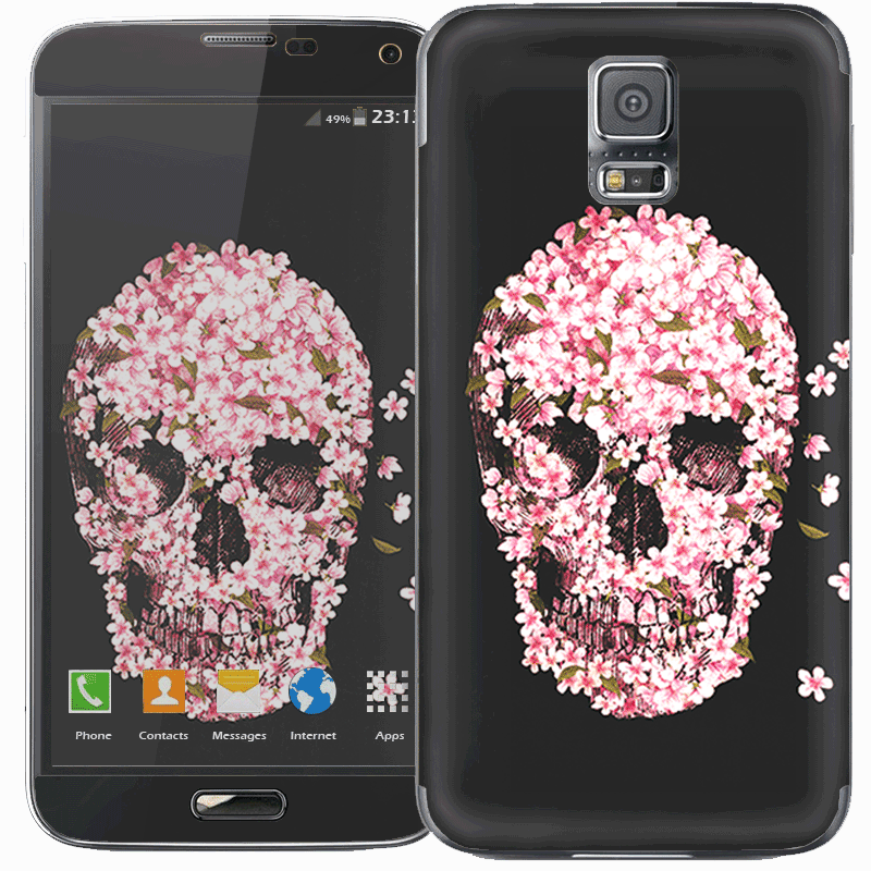 Cherry Blossom Skull - Samsung Galaxy S5 Skin