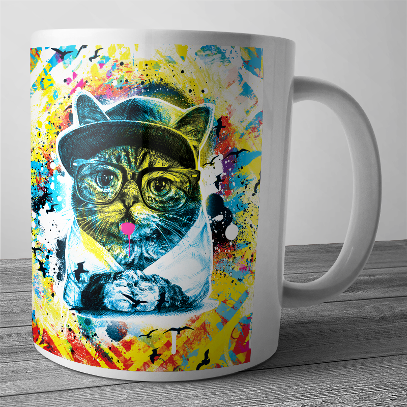 Cana personalizata - Hipster Meow