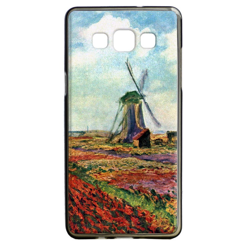 Claude Monet - Fields of Tulip With The Rijnsburg Windmill - Samsung Galaxy A5 Carcasa Silicon