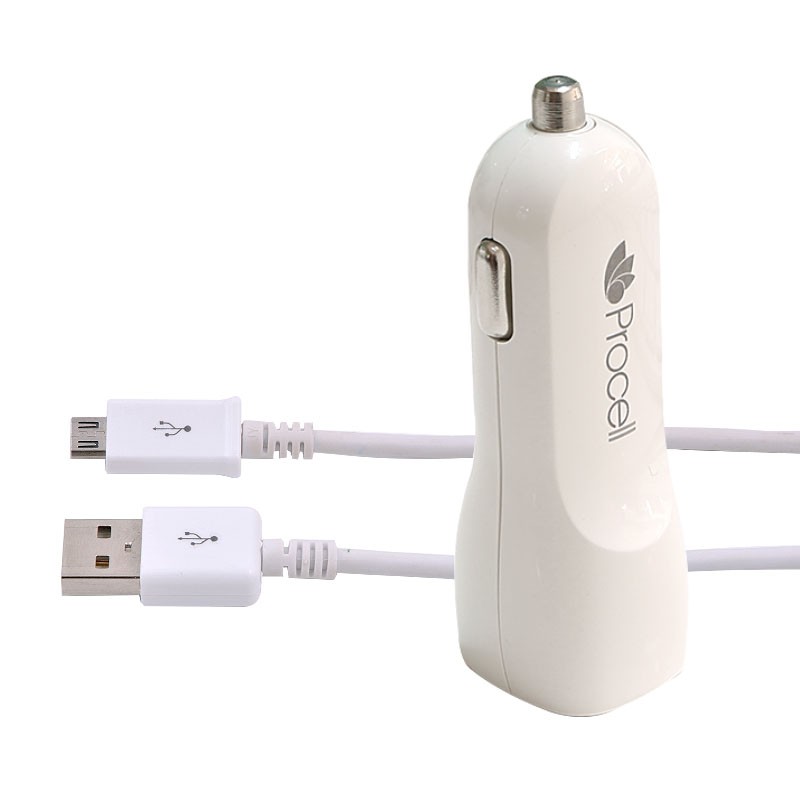 Procell Incarcator Auto Dual USB 2.1A cu cablu MicroUSB