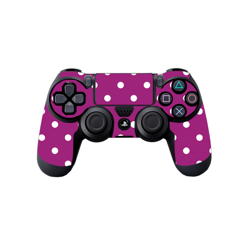 Purple White Dots - PS4 Dualshock Controller Skin