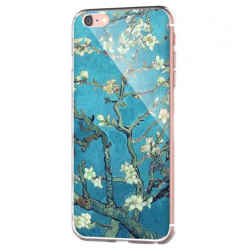 Van Gogh - Branches with Almond Blossom - iPhone 6 Carcasa Transparenta Silicon