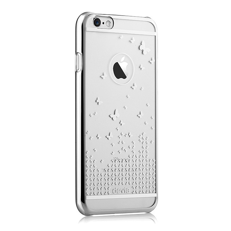 Butterfly Silver - Devia Carcasa iPhone 6/6S (rama electroplacata)
