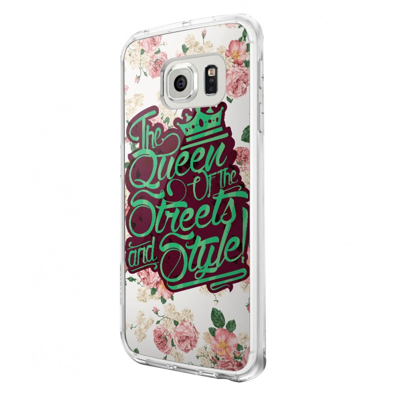 Queen of the Streets - Floral White - Samsung Galaxy S6 Carcasa Plastic Premium