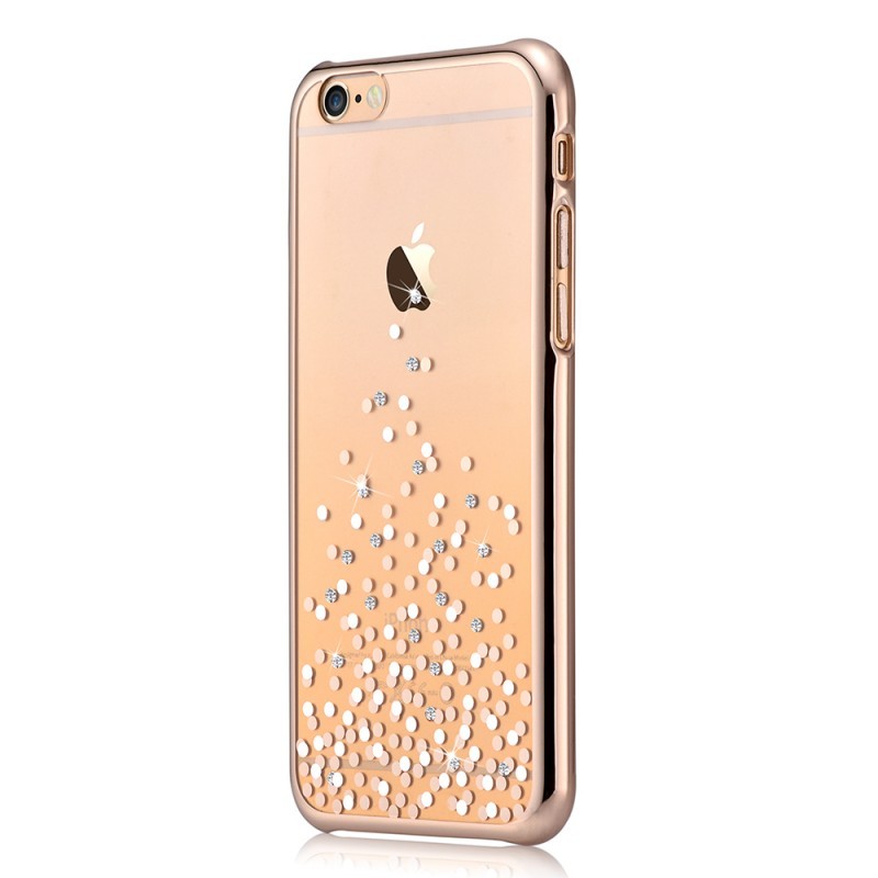 Unique Polka Champagne Gold - Comma Carcasa iPhone 6/6S (cristale si rama electroplacata)