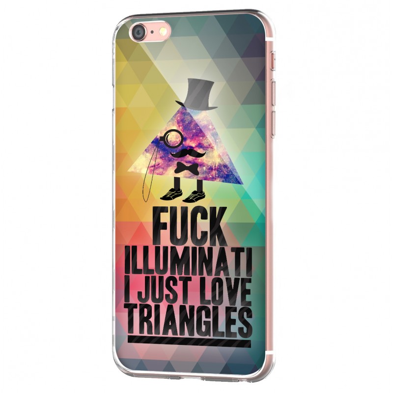 Love Triangles - iPhone 6 Carcasa Transparenta Silicon