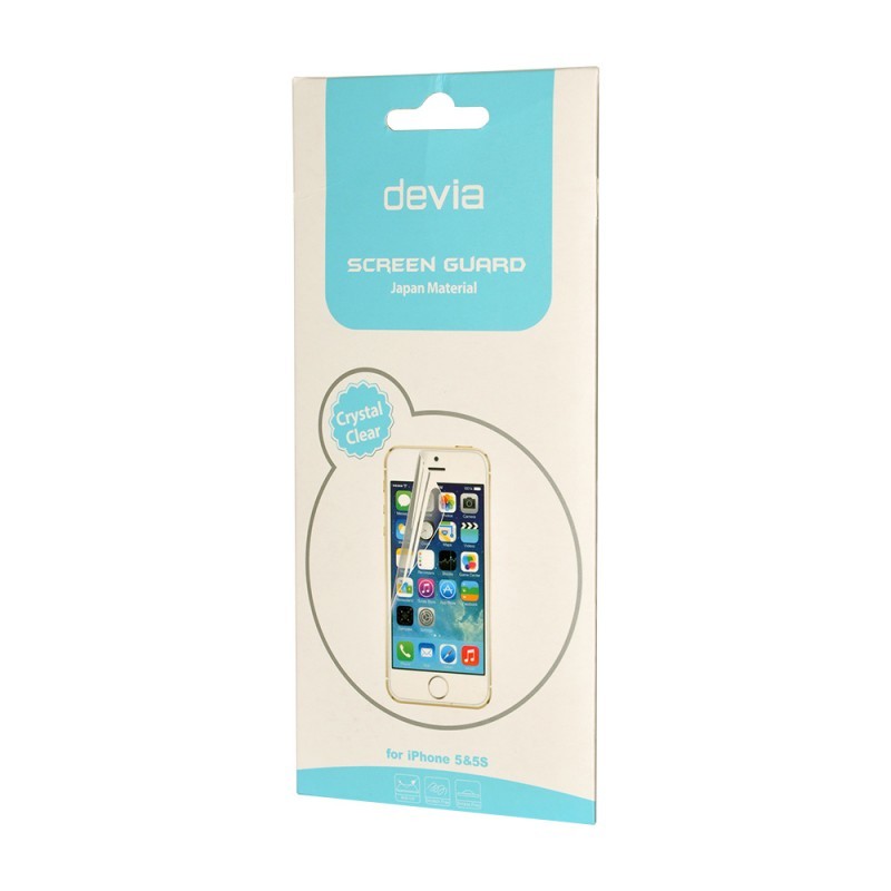 Folie Devia Original Pet Black - iPhone 5/5S/SE (1 fata clear si 1 spate opac)