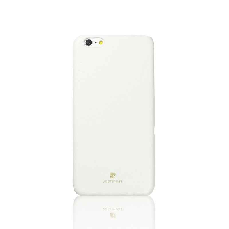 Just Must Supreme White - iPhone 6 Carcasa TPU + Piele Eco