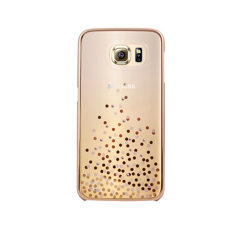 Unique Polka Champagne Gold - Comma Samsung Galaxy S6 Carcasa (Cristale Swarovski®, electroplacat)