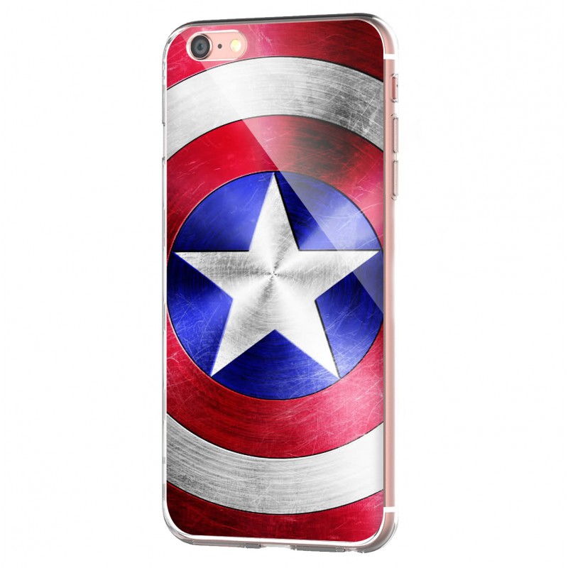 Captain America Logo - iPhone 6 Carcasa Transparenta Silicon