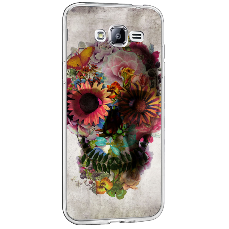 Spring Skull - Samsung Galaxy J3 Carcasa Transparenta Silicon