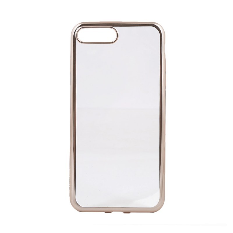 Glitter Soft Champagne Gold - Devia iPhone 7 Plus / iPhone 8 Plus Carcasa Silicon (margini electroplacate)