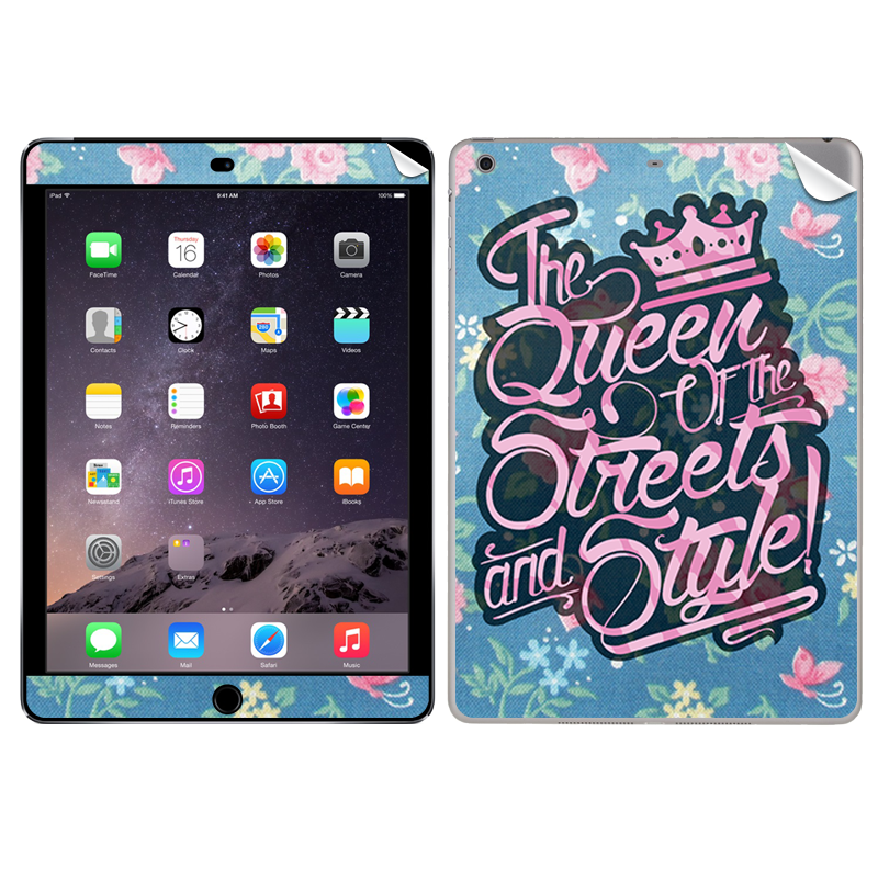 Queen of the Streets - Floral Blue - Apple iPad Air 2 Skin
