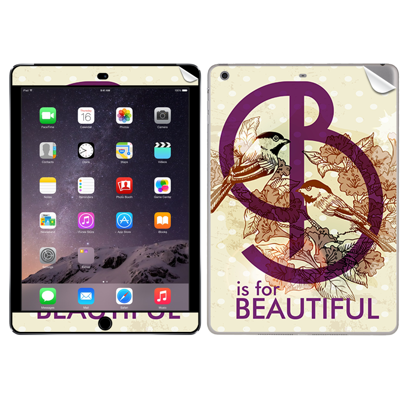 B is for Beautiful - Apple iPad Air 2 Skin