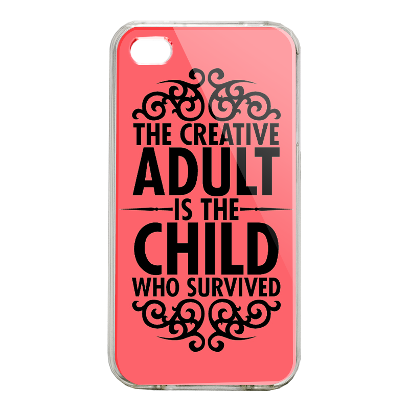 Creative Child - iPhone 4/4S Carcasa Alba/Transparenta Plastic